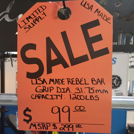 7' Olympic Rebel Bars - Limited Supply, Made in the USA