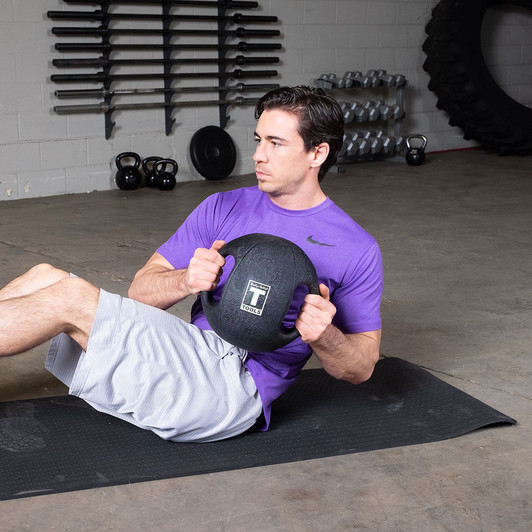 Sit Up Twist with the Body-Solid Tools Dual Grip Medicine Balls