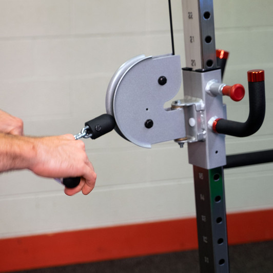 Detail of the Pulley Carriage on the Pro ClubLine S2CCO/1 Series 2 Cable Crossover with 160lb. Stacks