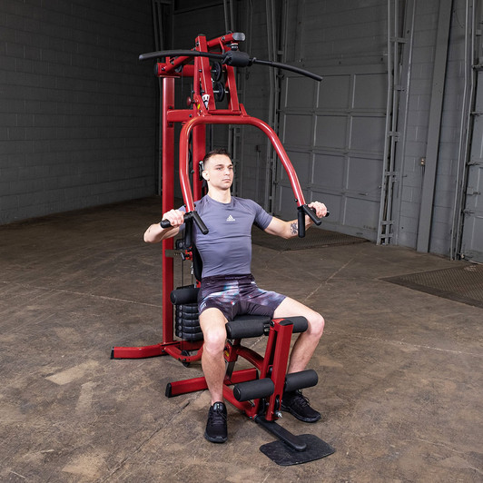Seated Press on the Best Fitness BFMG30 Multi-Station Gym