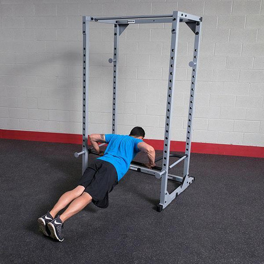 Push Ups on the Power Rack Dip Attachment