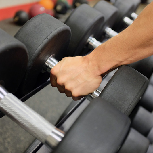 Round Rubber Dumbbells