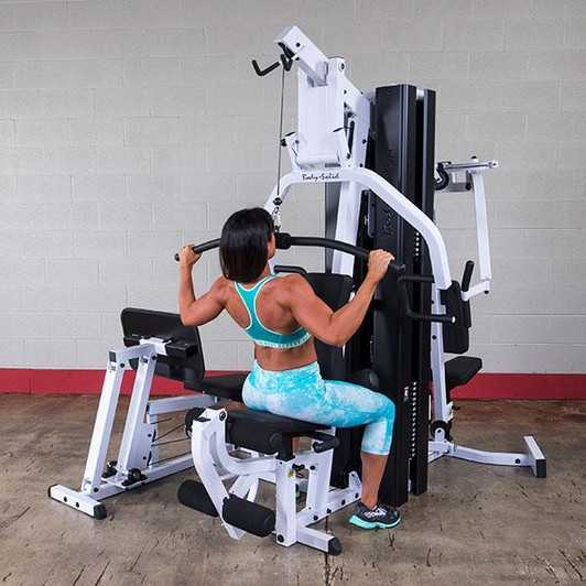 Lat Pulldown on the EXM3000LPS Dual Stack Home Gym