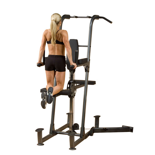 Dips on the Body-Solid Fusion FCDWA Weight Assist Chin-Up and Dip Attachment