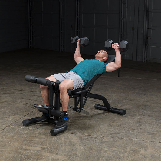 Incline Press on the Body-Solid Leverage Weight Bench