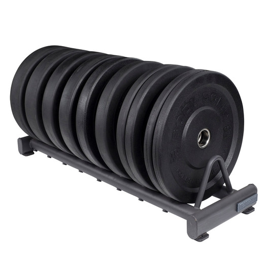 Body-Solid Horizontal Bumper Plate Rack with optional Bumper Plates