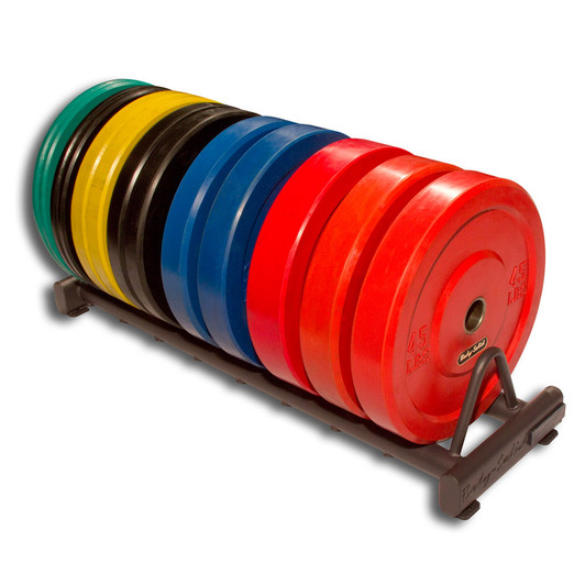 Body-Solid Horizontal Bumper Plate Rack with optional Bumper Plates