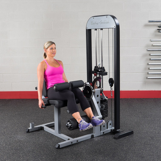 Leg Curl middle on the Body-Solid Pro Select GCEC-STK Leg Extension Curl Machine  210 lb. Stack
