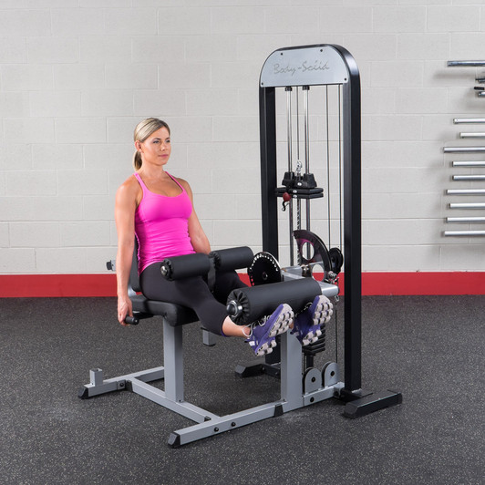 Leg Extensions finish on the Body-Solid Pro Select GCEC-STK Leg Extension Curl Machine  210 lb. Stack