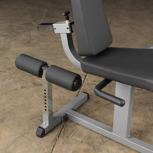 Detail of the Leg Hold Down Holder on the Body-Solid CAM Leg Extension Leg Curl Machine