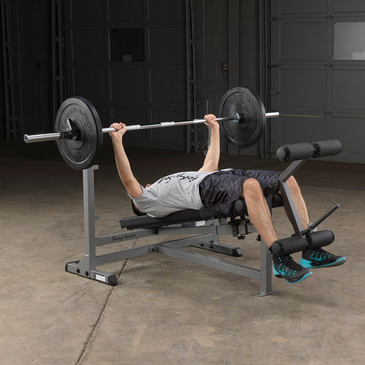 Decline Press on the Body-Solid PowerCenter Olympic Bench