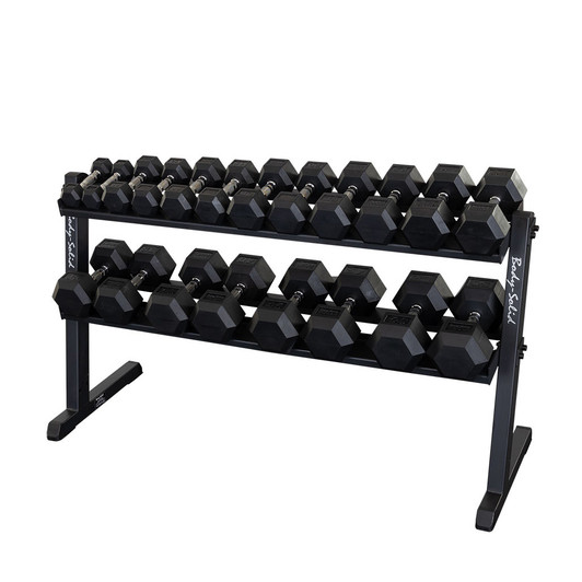 Hampton 5-50 lb. Urethane Dura-Bell Dumbbell Set INCLUDES RACK