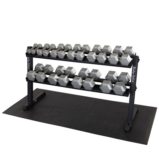Body-Solid 5-50 lb. Hex Dumbbell Set with GDR60 Commercial Rack