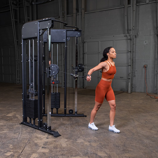 Standing Chest Fly on the Body-Solid GFT100 Functional Trainer