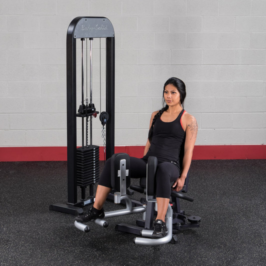 Adductions middle on the Body-Solid Pro Select GIOT-STK Inner Outer Thigh Machine 210 lb. Stack