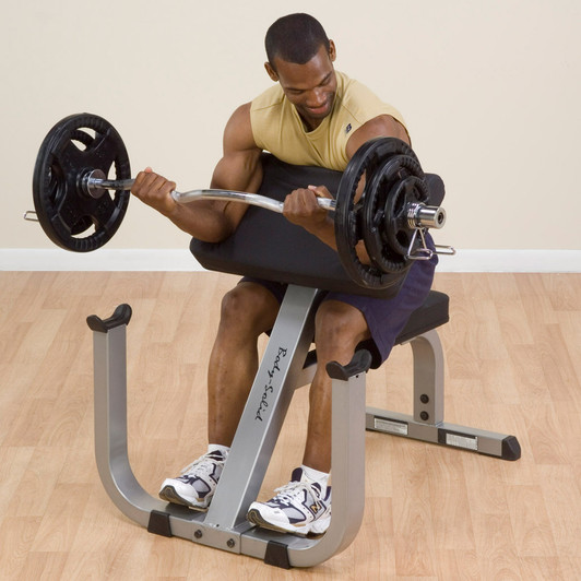 Curls on the Body-Solid Preacher Curl Bench