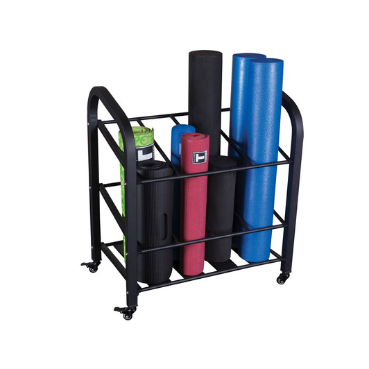 Body-Solid Foam Roller & Yoga Mat Rack with optional Mats and Rollers