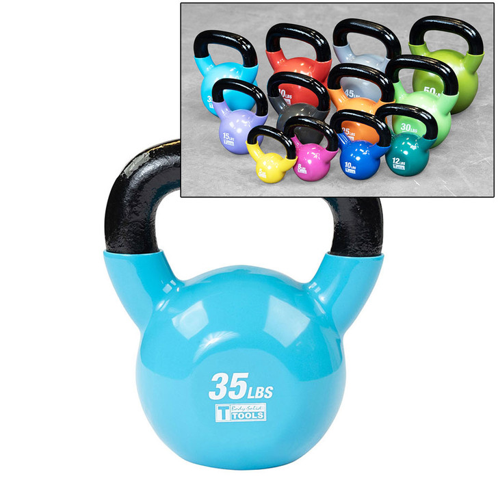 Vinyl Dipped Kettlebells 5-50 Pounds