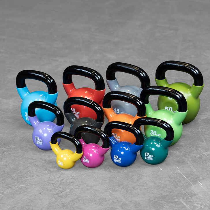 Vinyl Dipped Kettlebells 5-50 Pounds