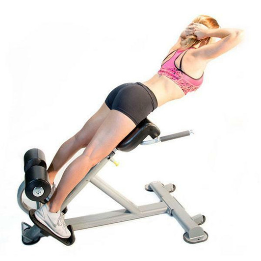 Hyperextensions on the Lumbar X Back Hyperextension Bench