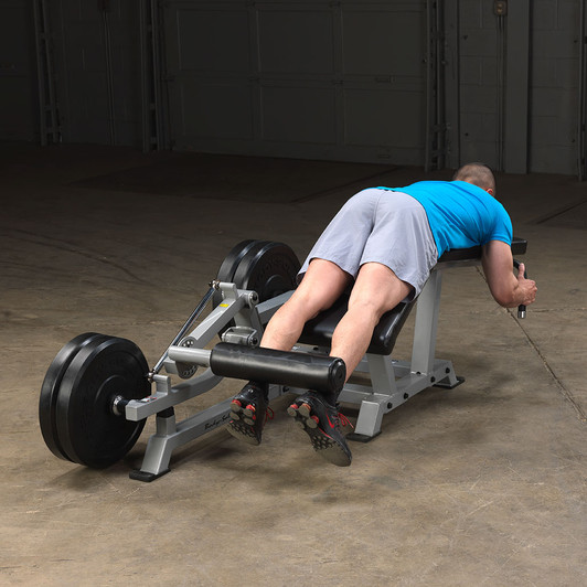 Leg Curl start on the Pro ClubLine LVLC Leverage Leg Curl by Body-Solid