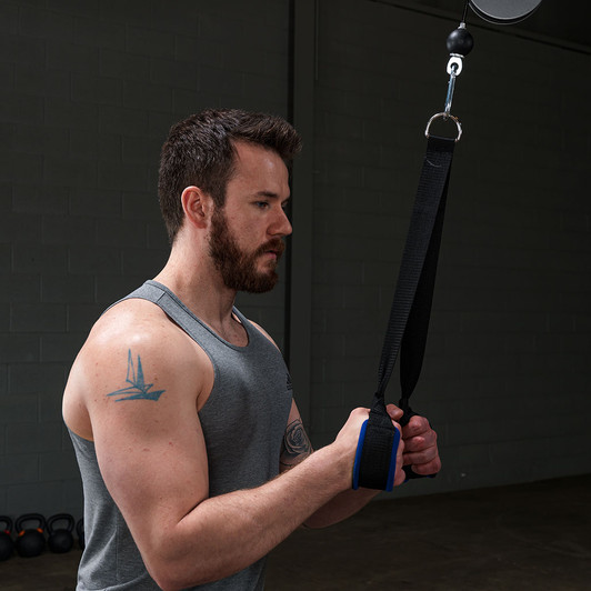 Tricep Pulldown with the Body-Solid Tools Nylon Triceps Strap