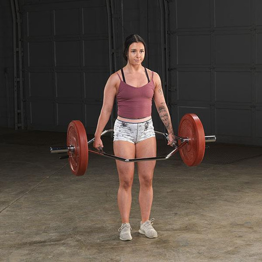 Deadlift with the Body-Solid Olympic Shrug Bar