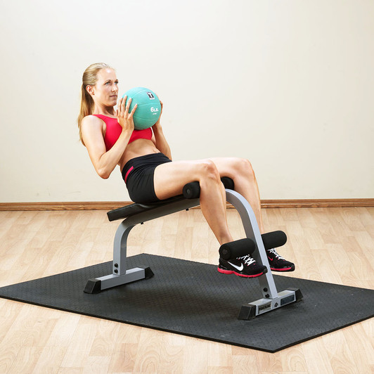 Ab Crunch  on the Powerline Ab Board with optional Medicine Ball