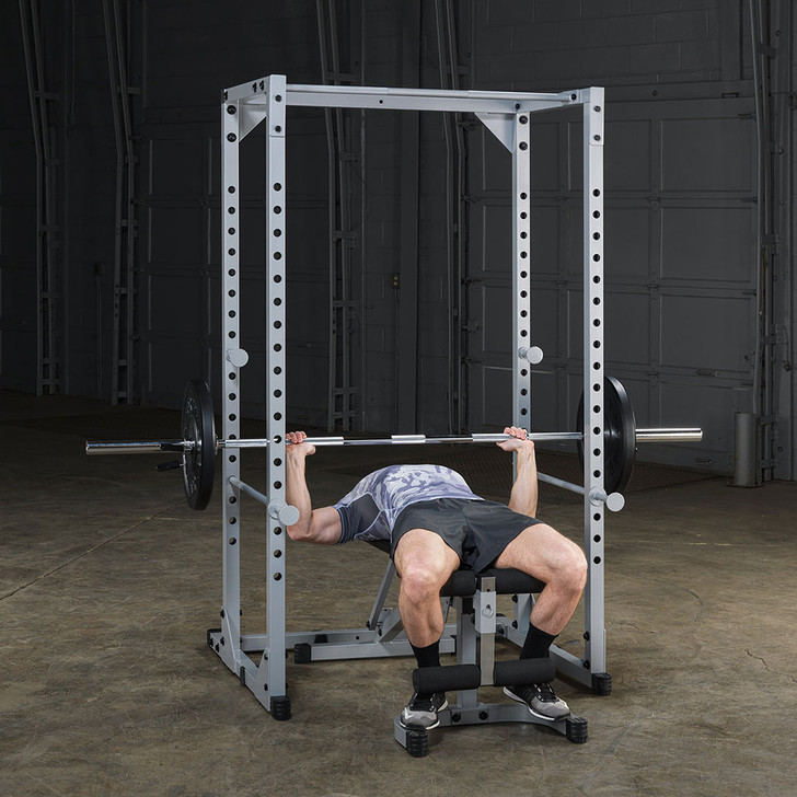Bench Press on the Powerline PPR200X Power Rack with optional bench