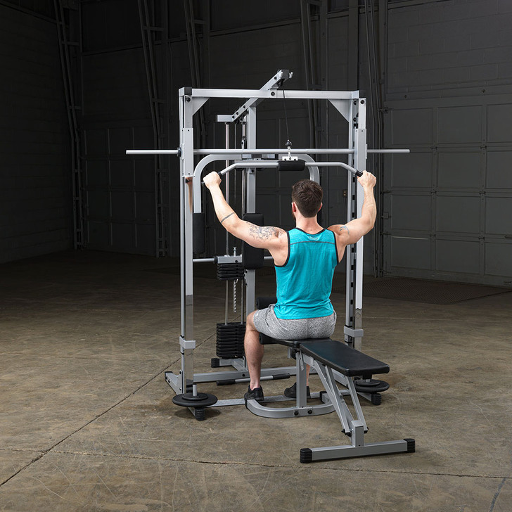 Seated Lat Pulldown on the Powerline Smith Gym Package