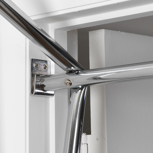 Detail of the Doorway Bracket on the Adjustable Mount Doorway Pull Up Bar