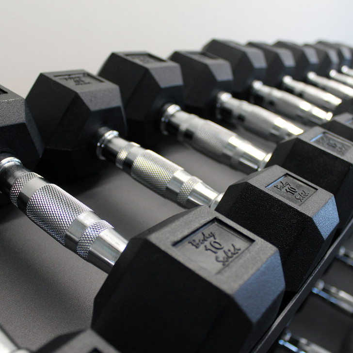 Rubber Hex Dumbbells