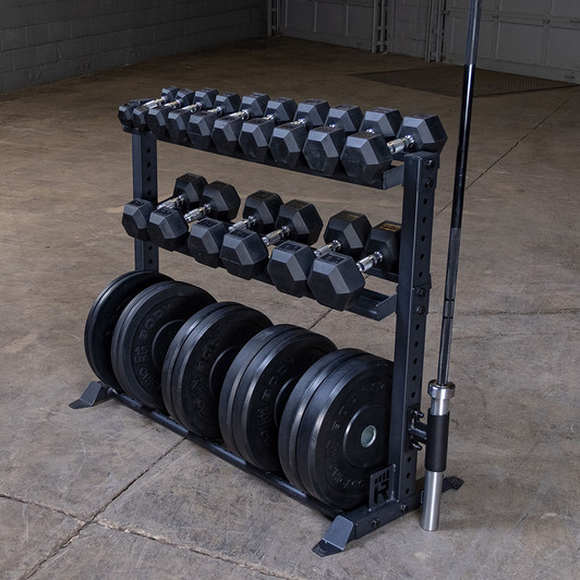 Rugged Combination Weight Plate Dumbbell Rack