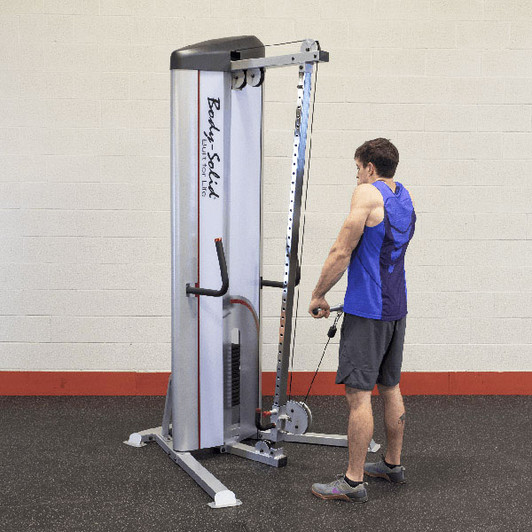 Shrugs on the Pro ClubLine S2CC/1 Series 2 Cable Column with 160 lb. Stack