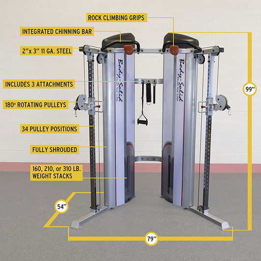 Pro ClubLine S2FT/1 Series 2 Functional Trainer 160lb Stacks