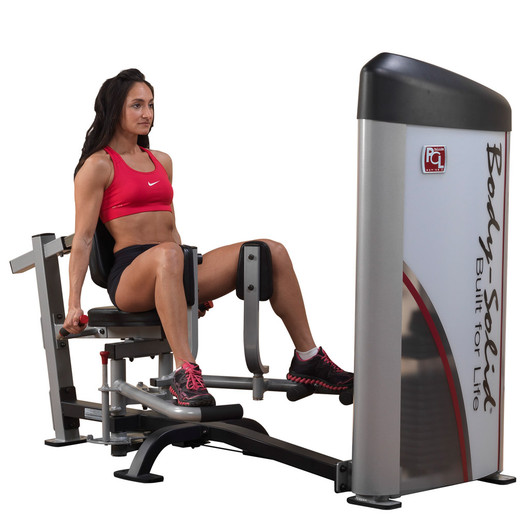 Adduction on the Pro ClubLine Series 2 Inner Outer Thigh 160 lb. Stack