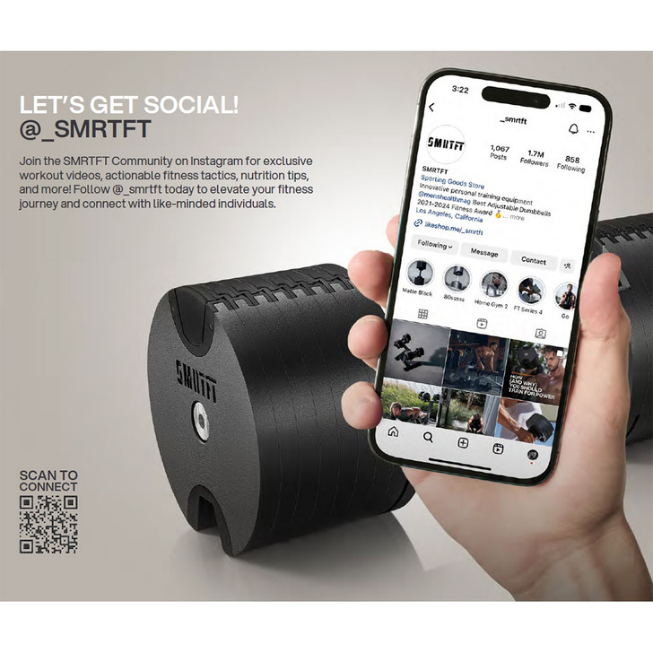 SMRTFT NUOBELL 50 lb. Adjustable Dumbbells