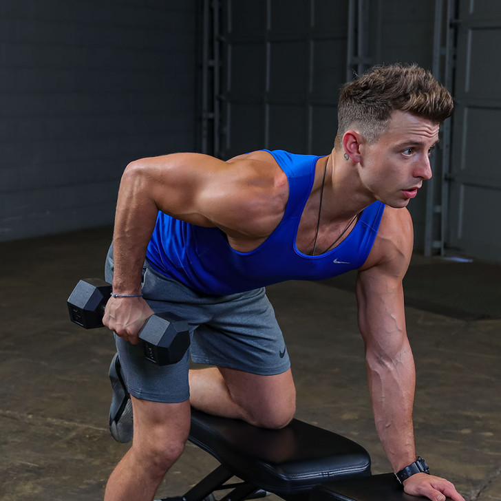 Tricep Kick-Backs with the Rubber Hex Dumbbells