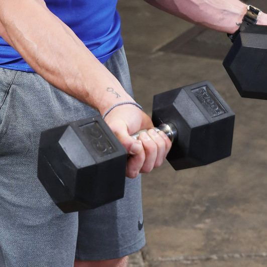 Rubber Hex Dumbbells