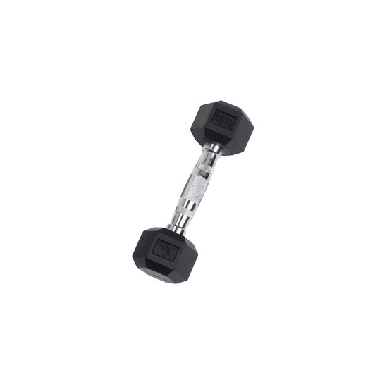 Body-Solid Vertical 5-50lb. Rubber Dumbbell Package