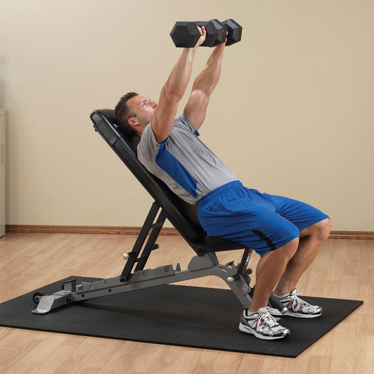 Incline Press on the Pro ClubLine SFID325 Adjustable Bench by Body-Solid