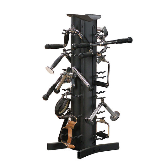 Body-Solid Vertical Accessory Rack with optional cable attachments